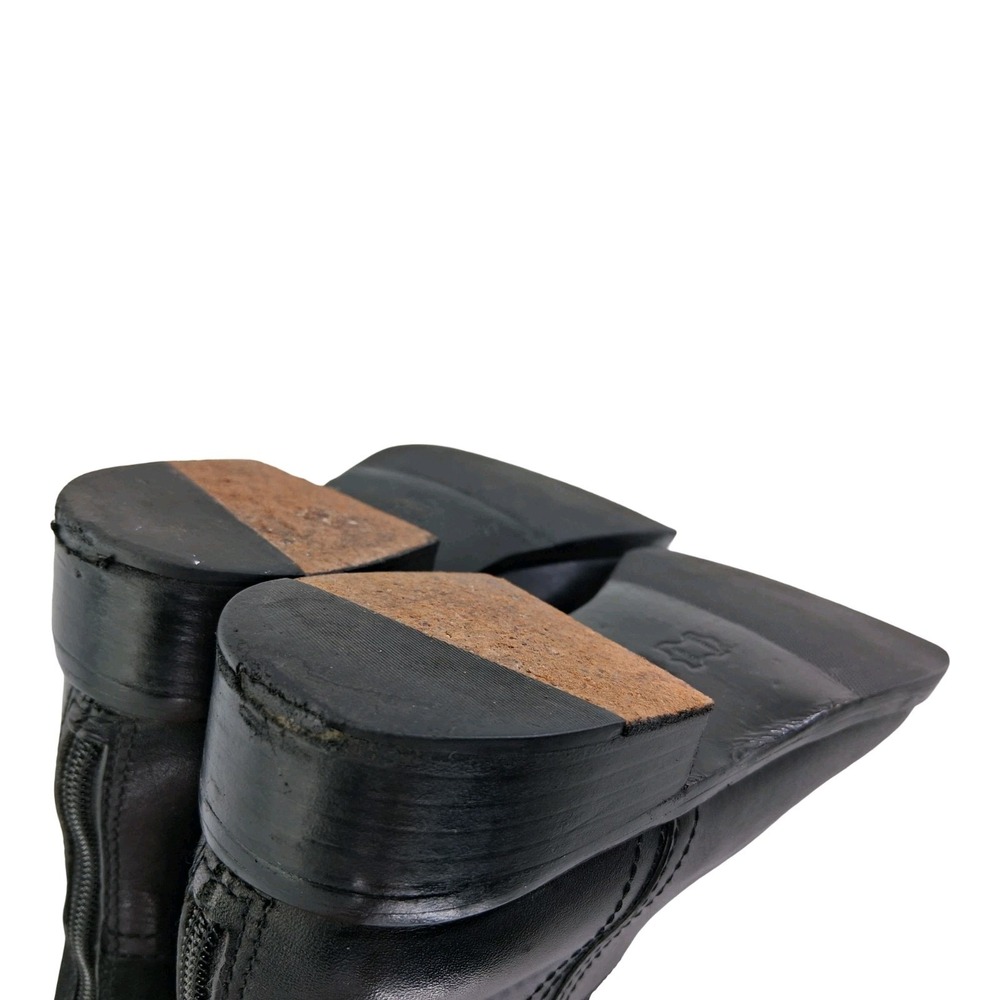 Tory Burch Boots Womens Size 7.5 38 Black Leather Over The Knee Riding Back Zip - Picture 7 of 14